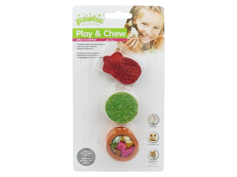 Pawise Play & Chew Toy Set –for Small Pets