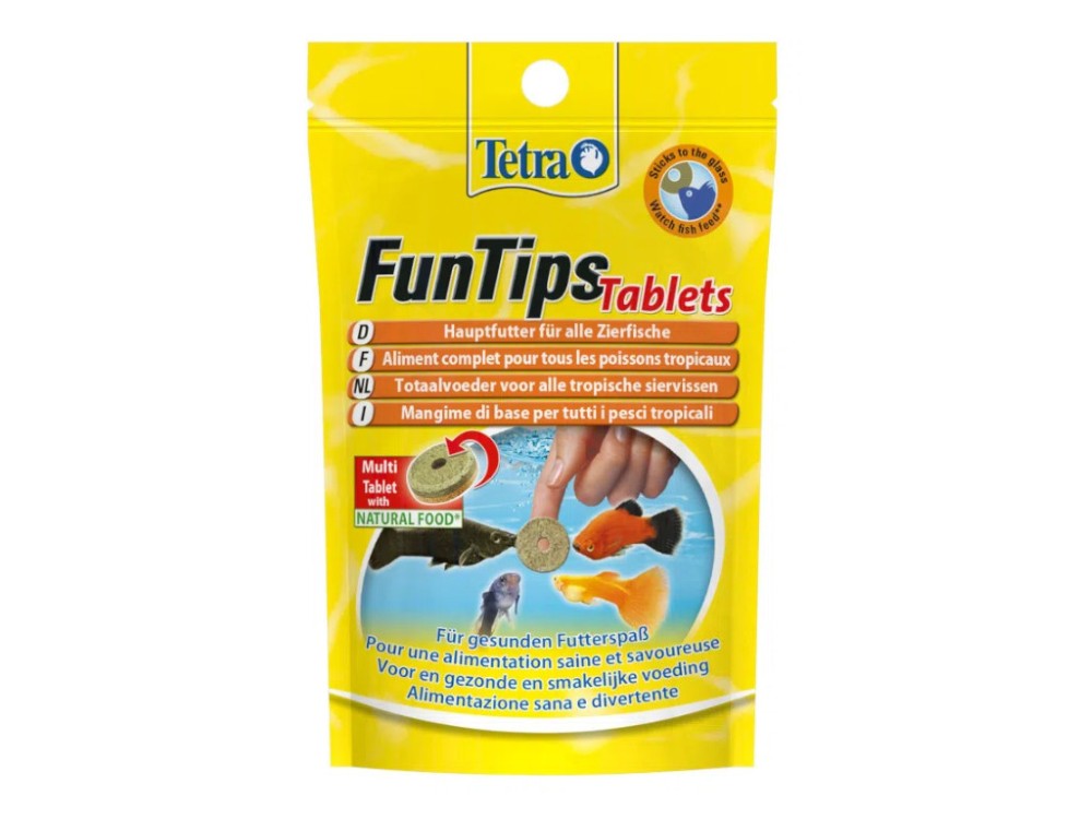 Tetra FunTips Tablets – Stick-On Treats for Tropical Fish 30G