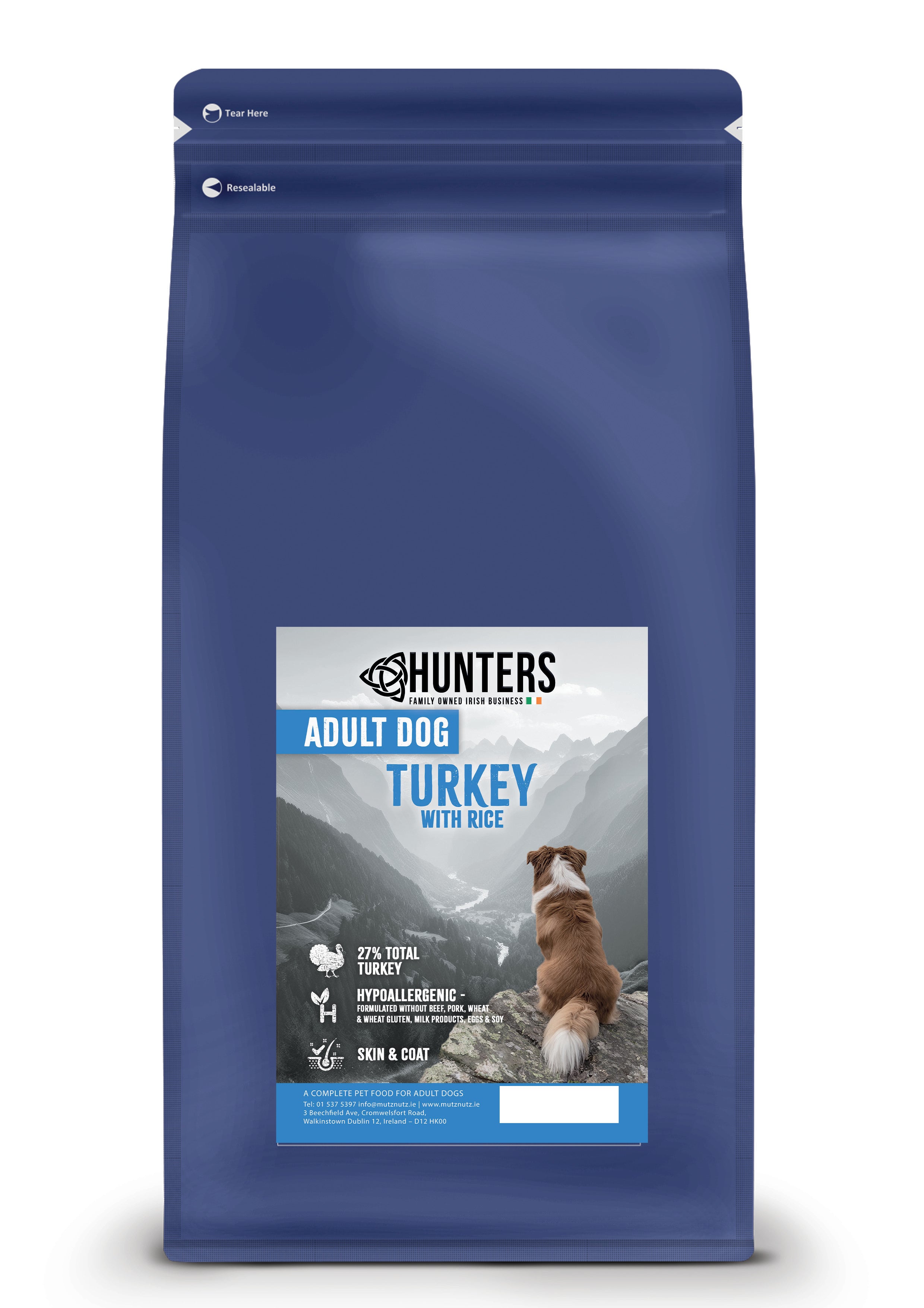 Hunters Adult Dog - Turkey with Rice