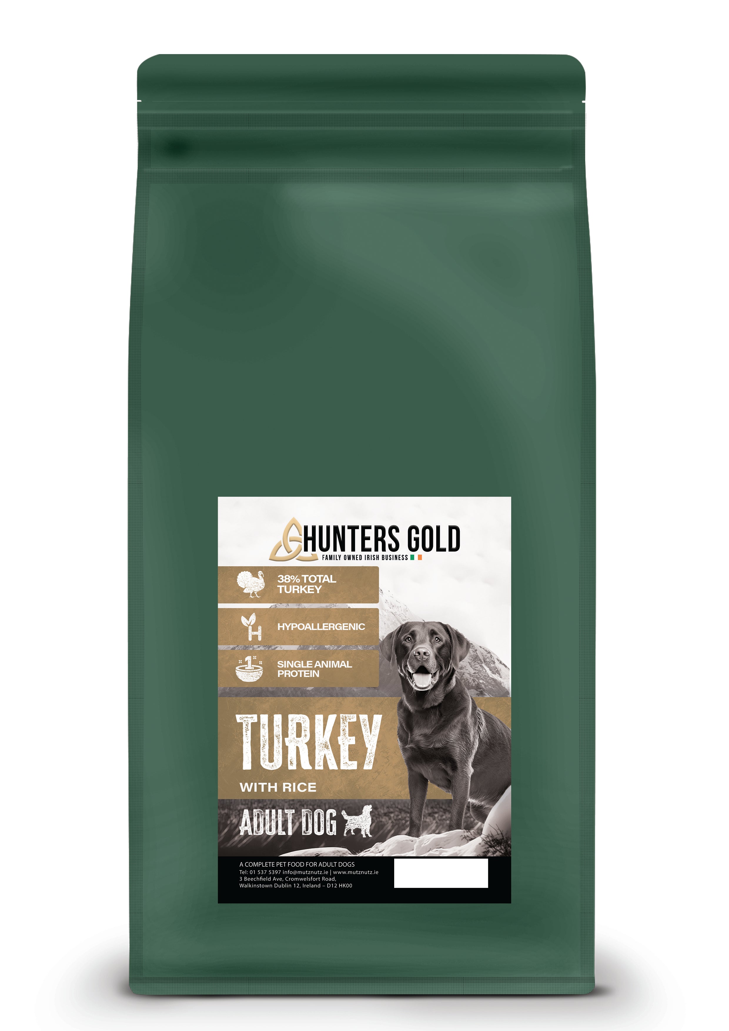 Hunters Gold Adult Dog - Turkey with Rice