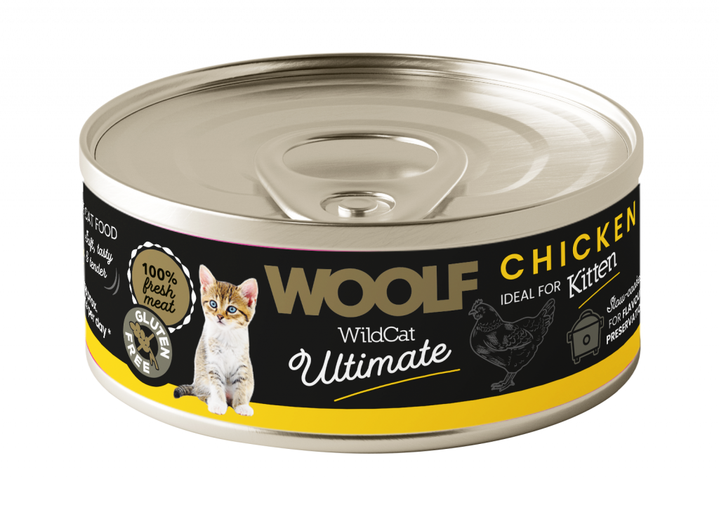 Woolf wildcat ultimate wet cat good suitable for kittens.