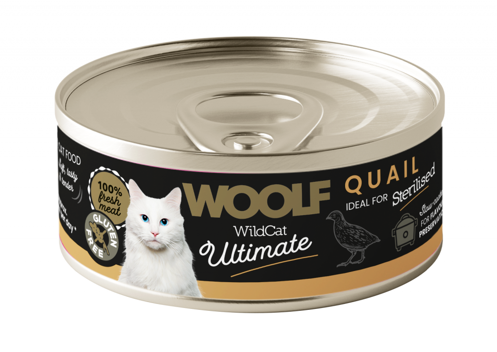 Woolf wildcat ultimate wet cat food Quail