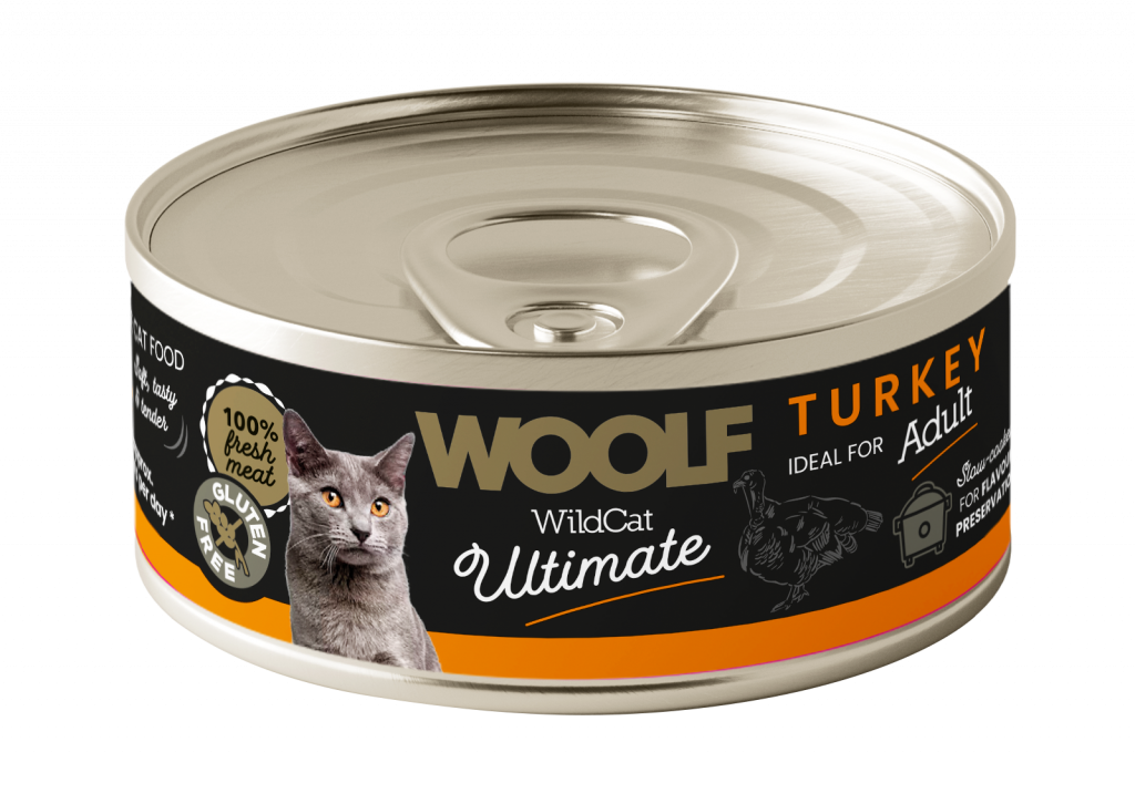 Woolf wildcat ultimate wet cat food turkey