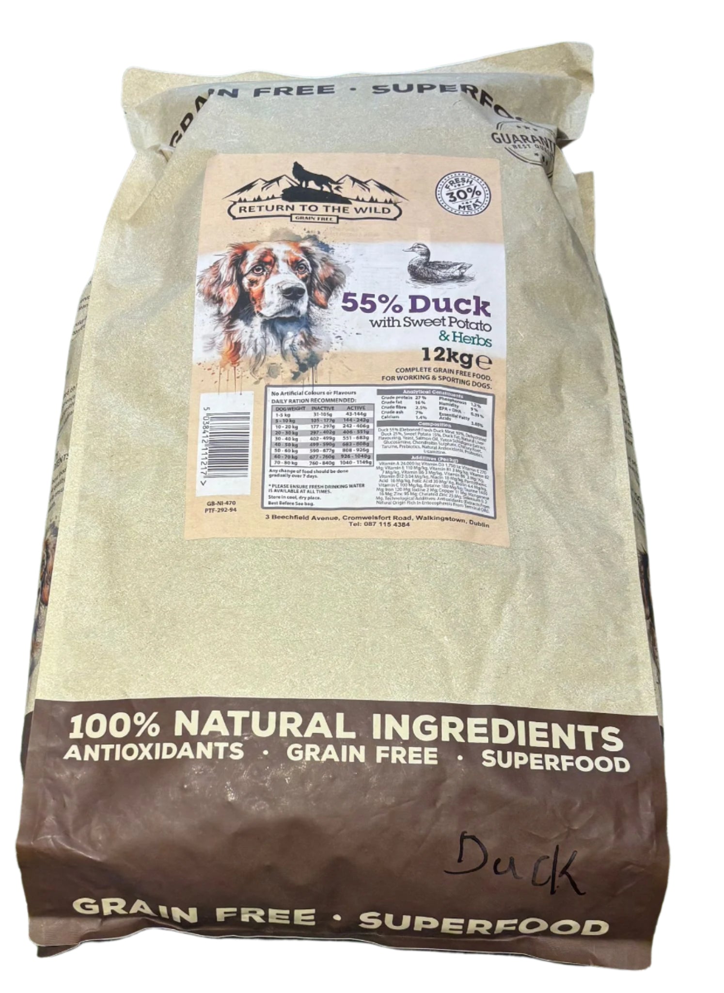 Duck with Sweet Potato & Herbs- Dry Dog Food - New Return to the Wild