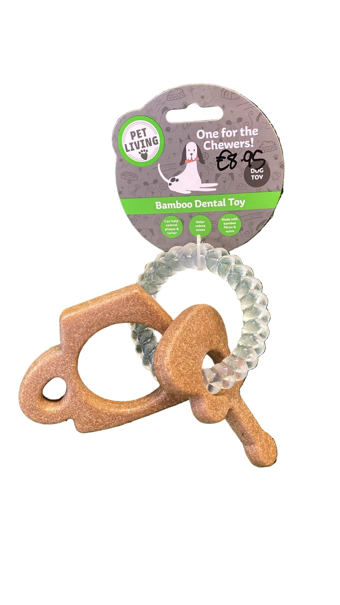 Pet Living Bamboo Dental Toy – Durable Chew & Dental Aid