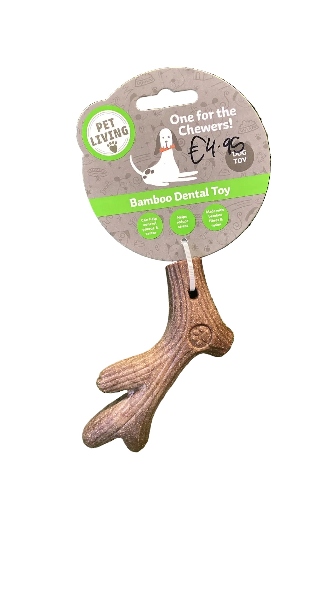 Pet Living Bamboo Dental Toy – Durable Chew & Dental Aid