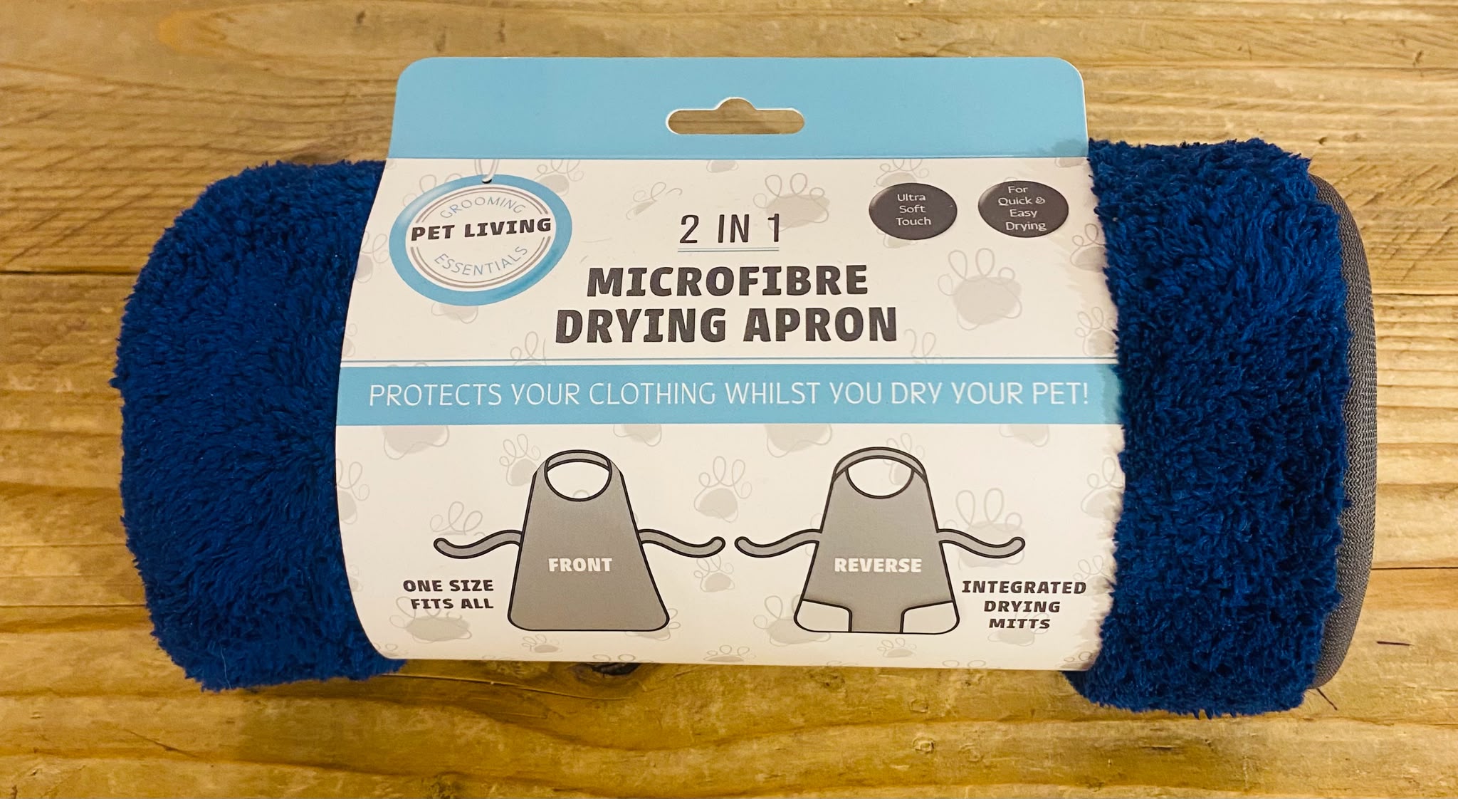 Pet Living 2‑in‑1 Microfibre Drying Apron