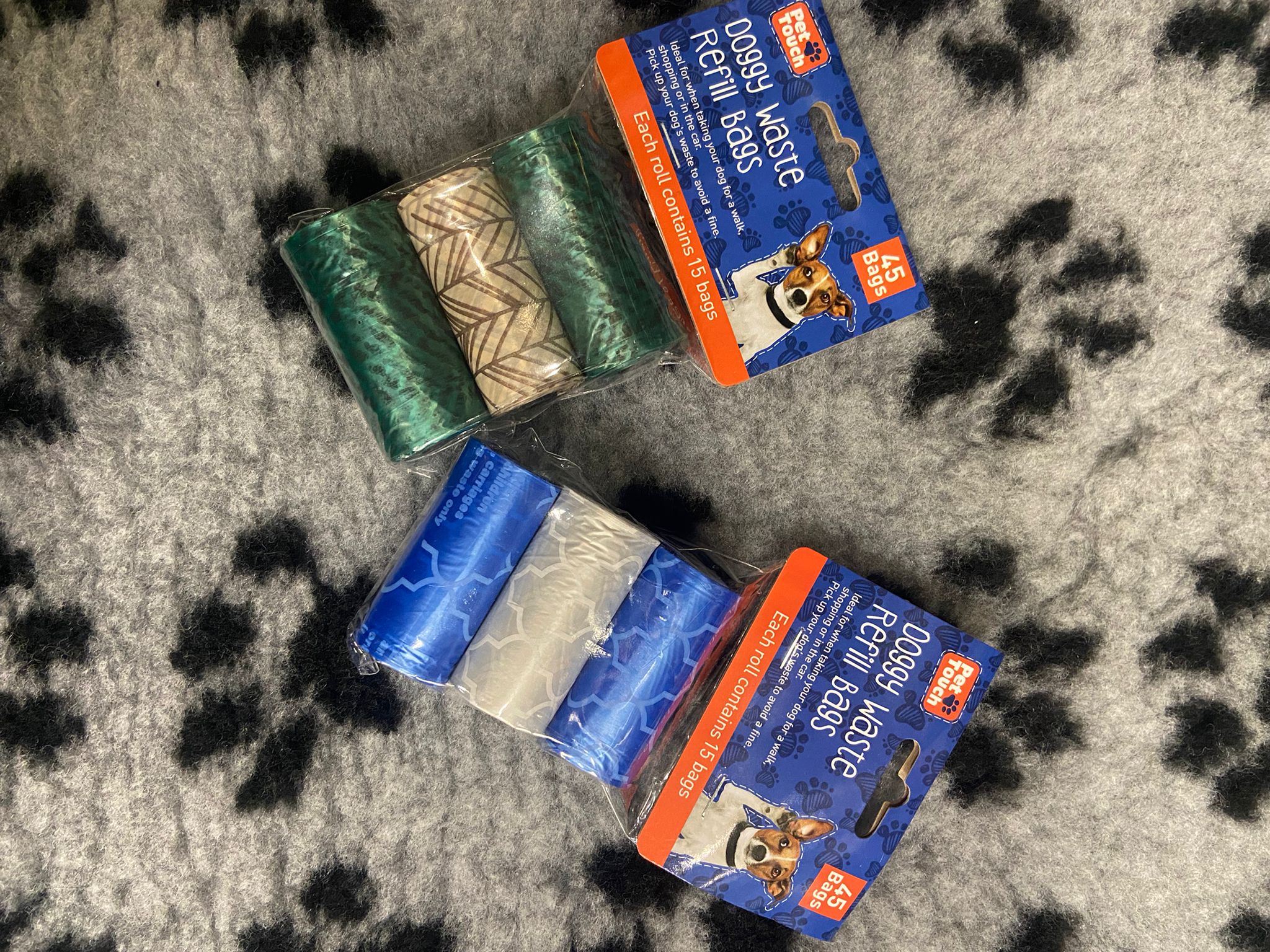 Pet Touch Doggy Waste Refill Bags – Fun Prints, Fresh Cleanup