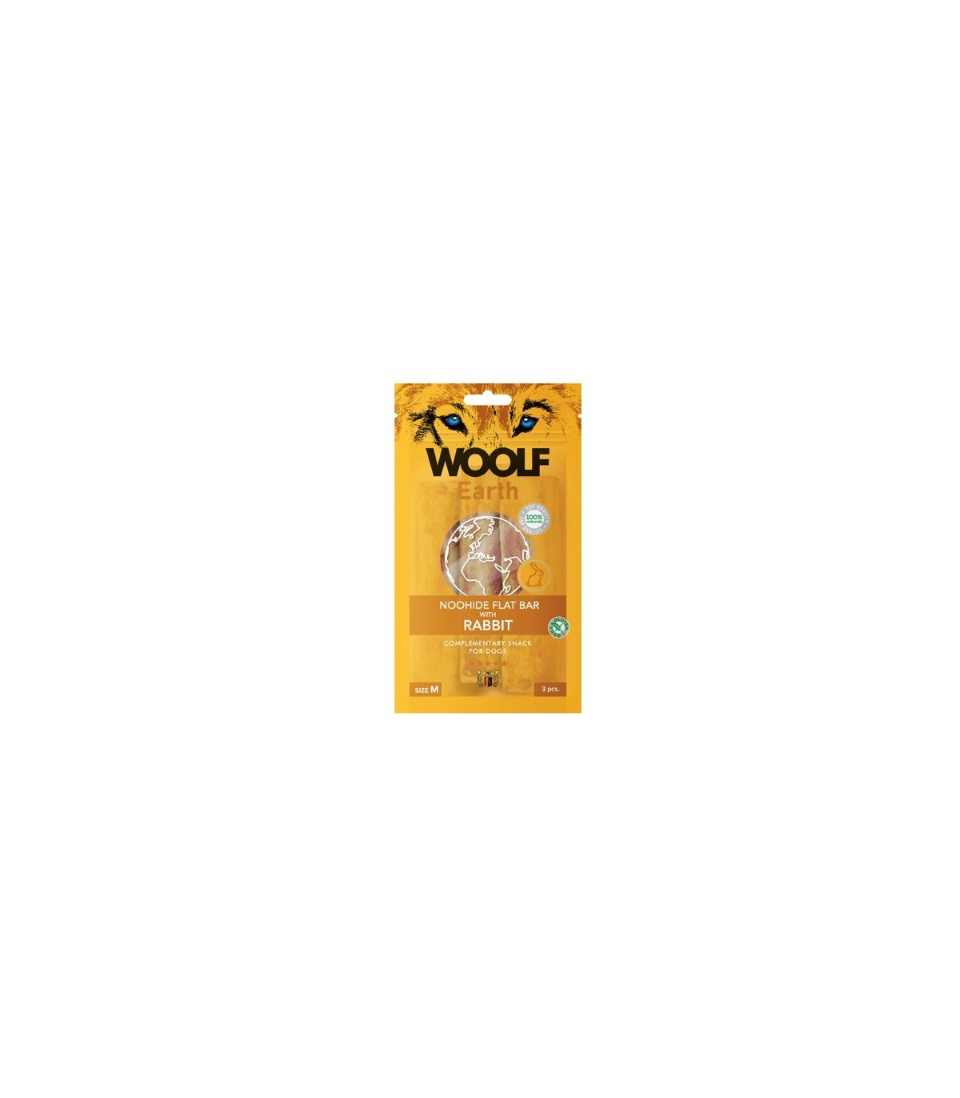 Woolf Noohide Flat Bar With Rabbit M- 3Pcs