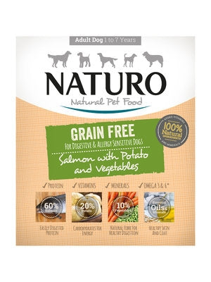 Naturo - Grain Free Adult Salmon and Potato With Vegetables 400g