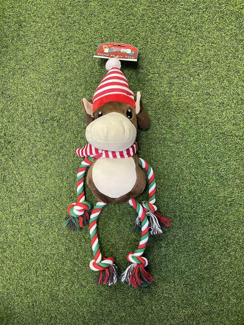 Xmas Reindeer Rope Dog Toy