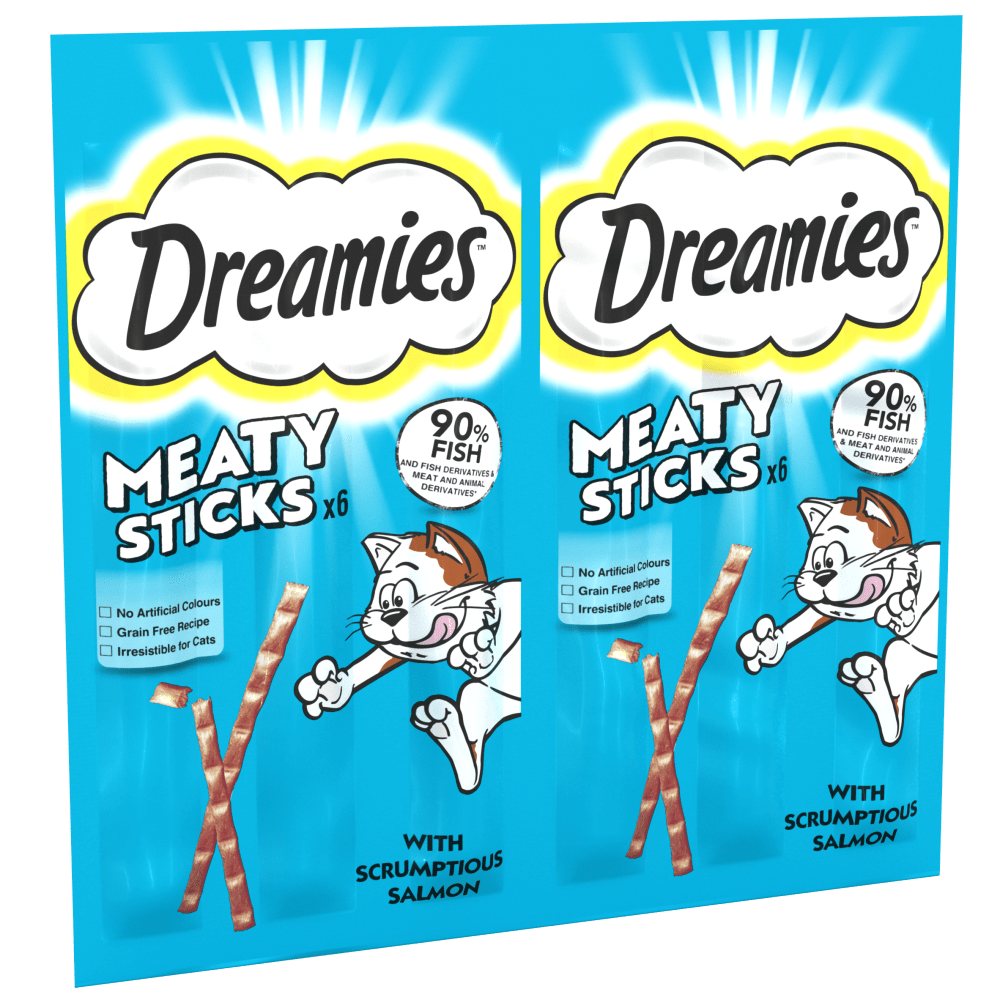 Dreamies Meaty Sticks - Scrumptious Salmon 6Pk