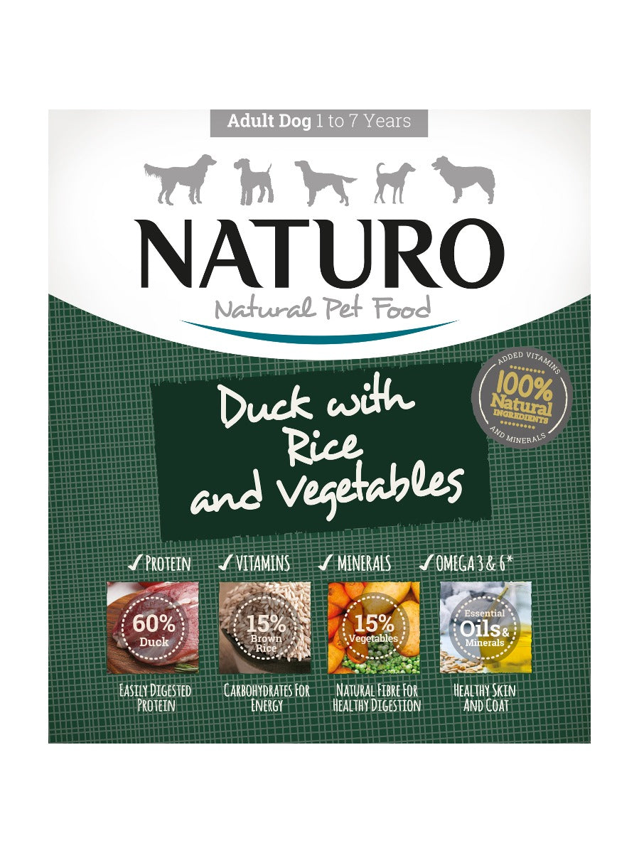 Naturo - Adult Duck And Rice With Vegetables 400g