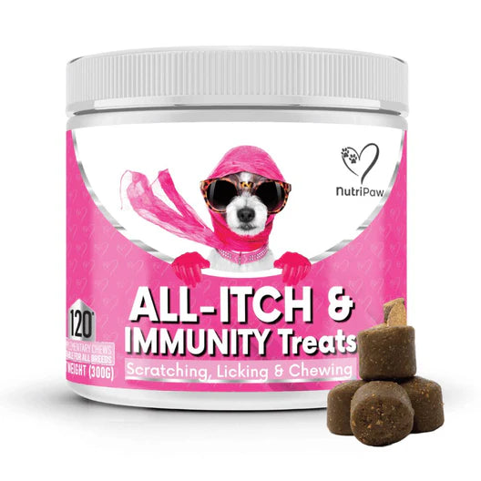 NutriPaw All-Itch & Immunity Treats – Natural Relief for Itchy Dogs