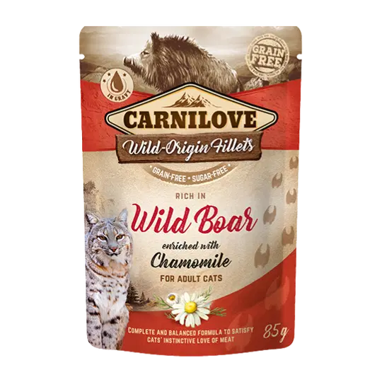 Carnilove Cat Wet Adult Food - Wild Boar with Chamomile