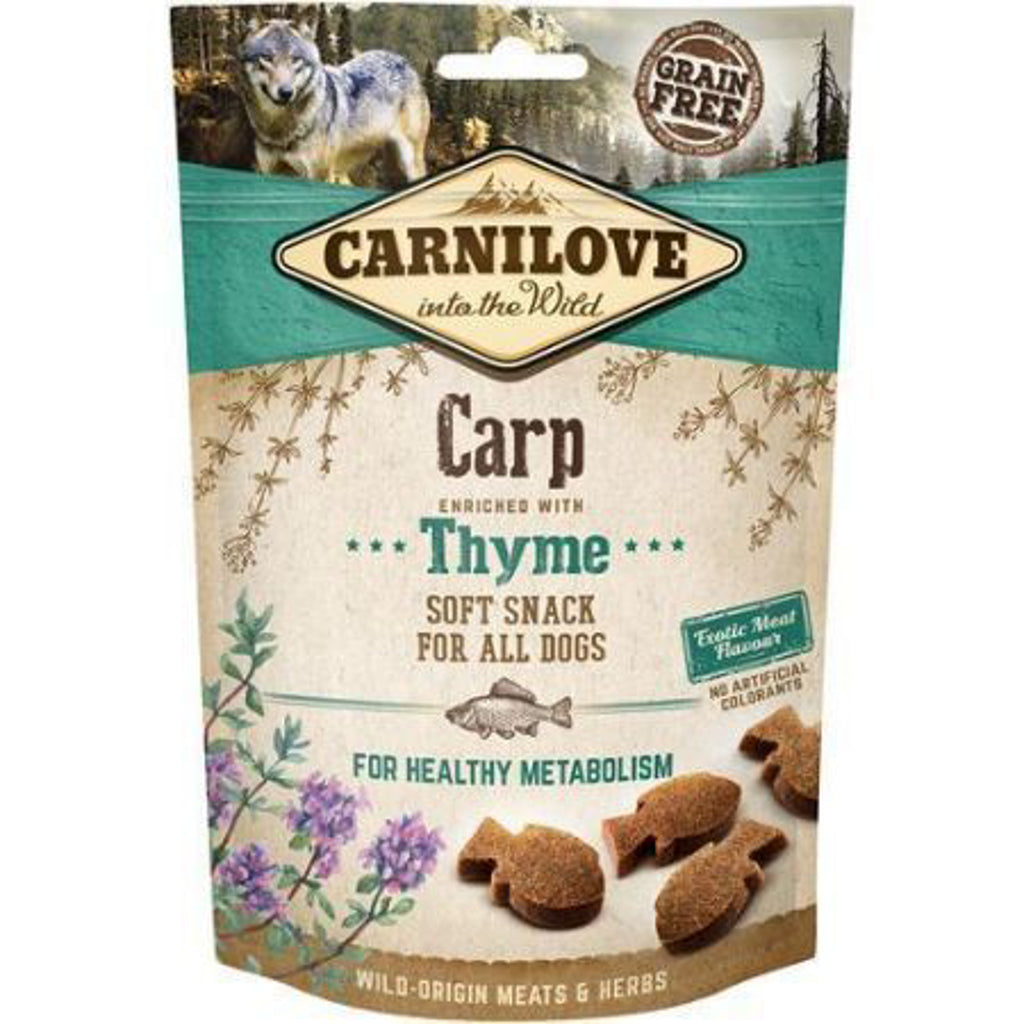 Carnilove Grain Free Soft Snacks Carp &amp; Thyme 200g