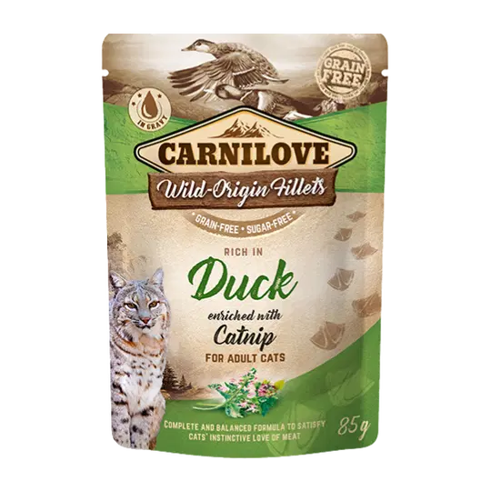 Carnilove Cat Wet Adult Food - Duck with Catnip