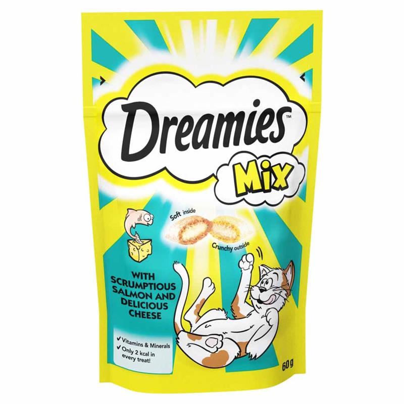 Dreamies Mix Cat Treats - Salmon &amp; Cheese 60g