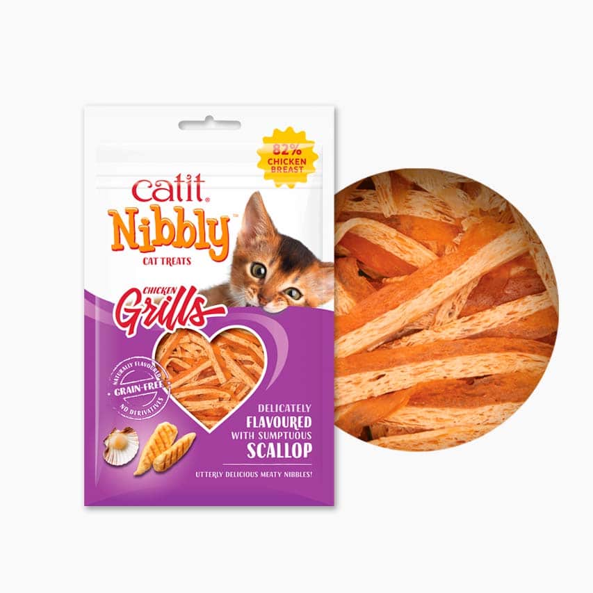 Catit Nibbly Cat Treats Chicken and Scallop