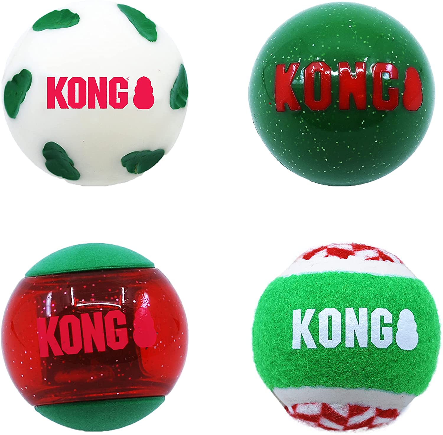 KONG Occasions Dog Play balls 4 Pack