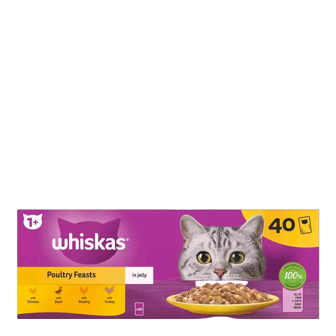 Whiskas Poultry Feasts in Jelly Cat Food