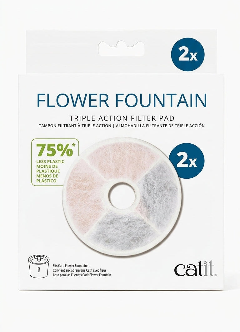 Catit Flower Fountain Triple Action Filter Pads