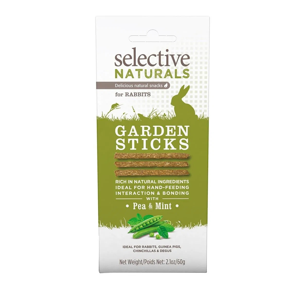 Selective Garden Sticks with Pea & Mint for Rabbits