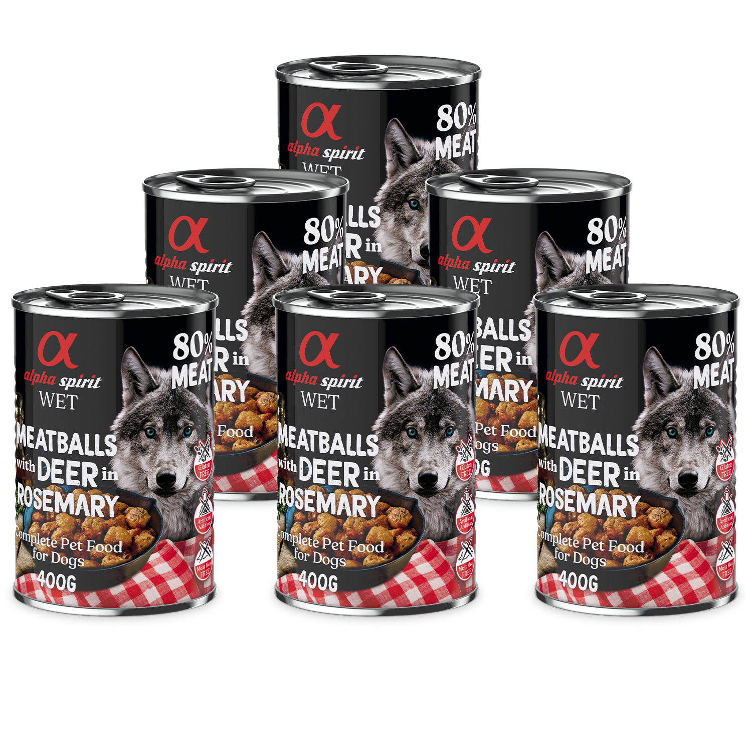 Alpha Spirit Deer with Rosemary Meatballs Dog Wet Food