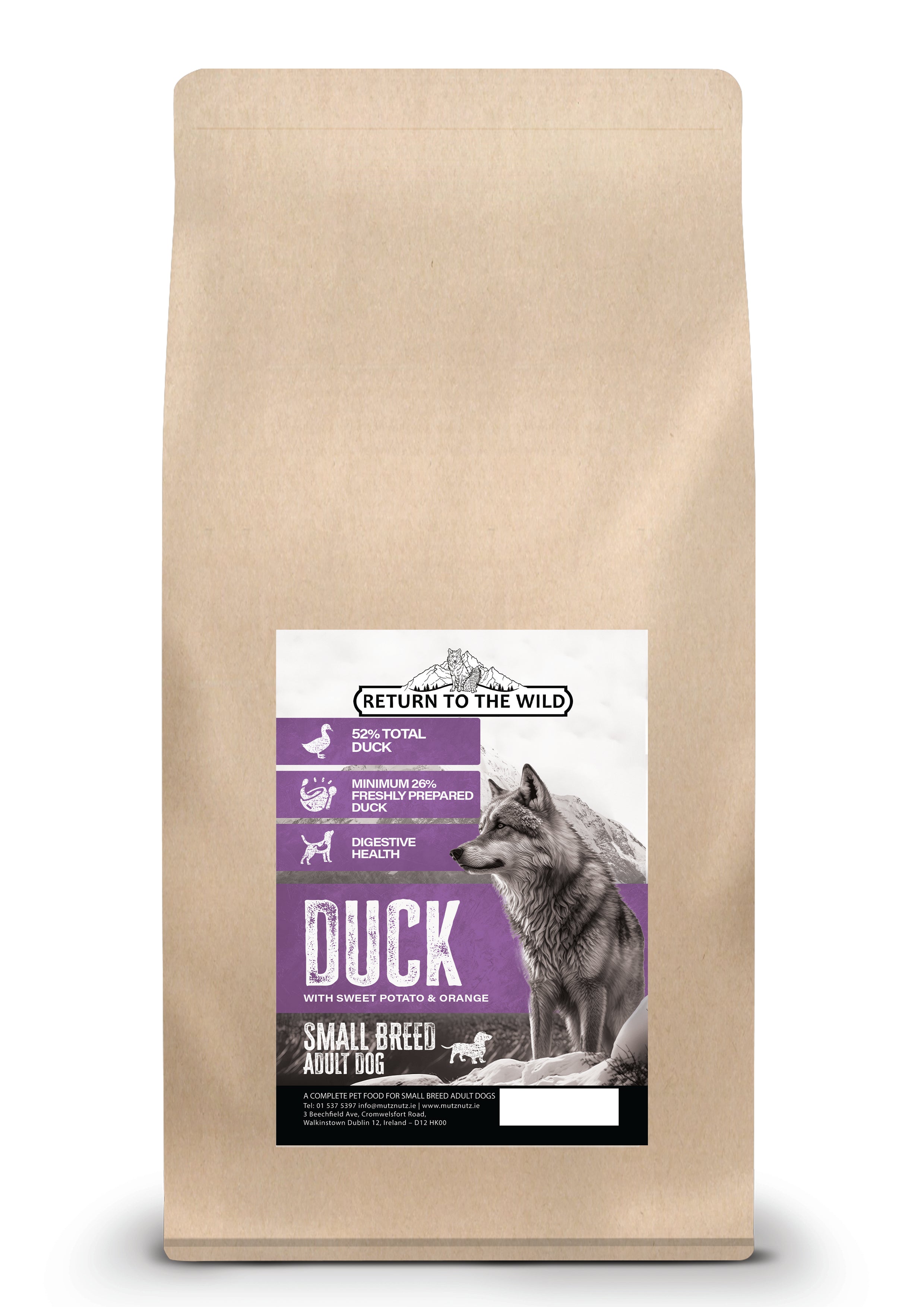 Return To The Wild Grain Free -  Adult Small Breed - Duck