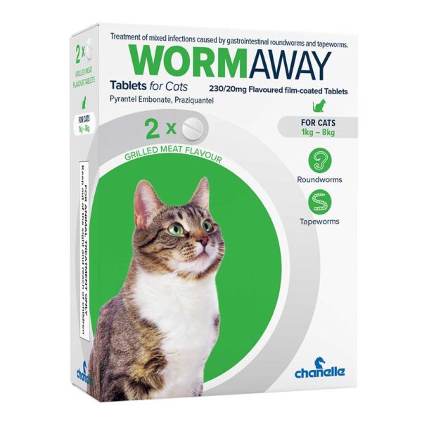 Worm Away Cat 1kg - 8kg