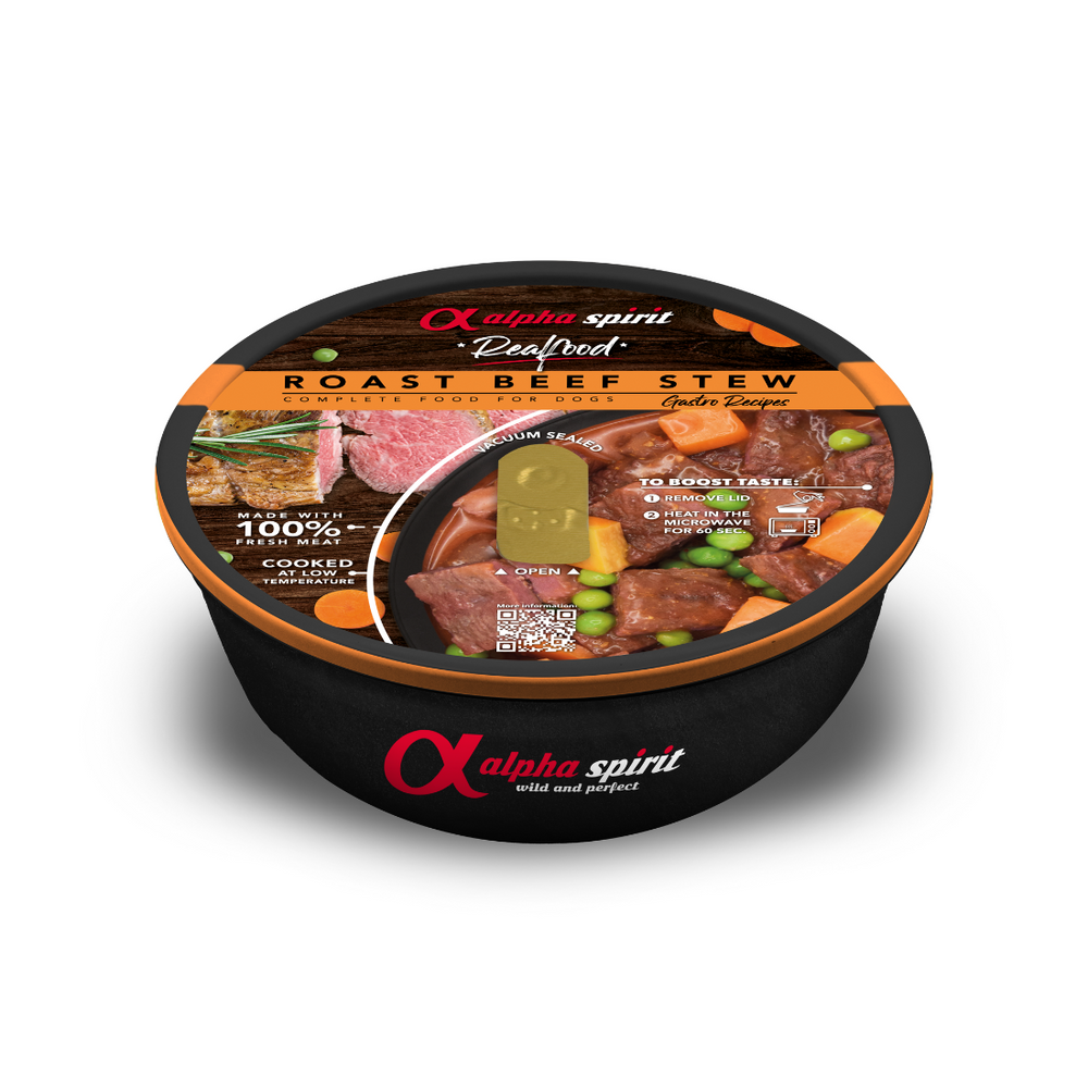 Alpha Spirit Realfood Complete Roast Beef Stew for Dogs