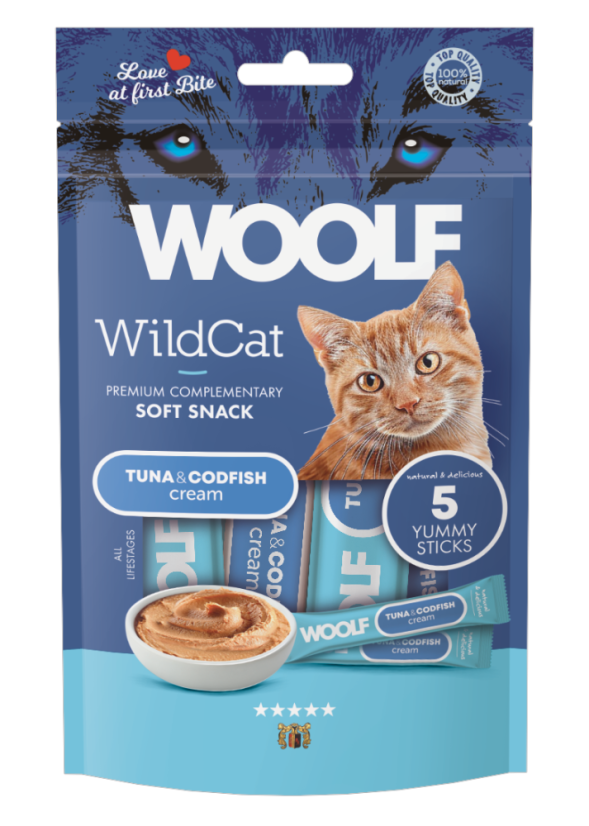 Woolf Wildcat Cream Snack - Tuna & Codfish