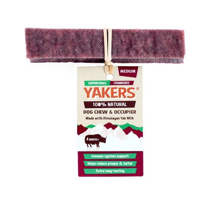 Medium Cranberry Yakers Dog Chew